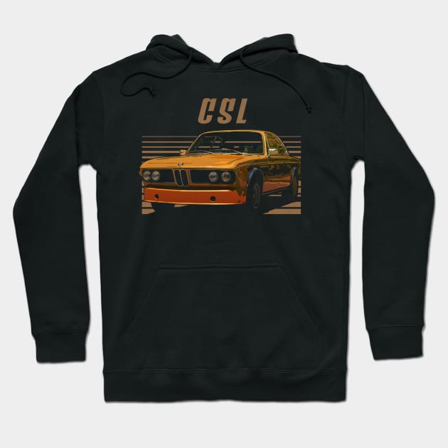 BMW CSL 1972 Awesome Automobile Hoodie by NinaMcconnell